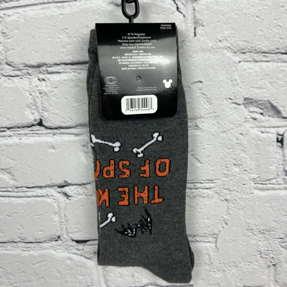 The Nightmare Before Christmas Holiday 1 Pair Crew Socks Unisex Adult Sz‎ 6-12